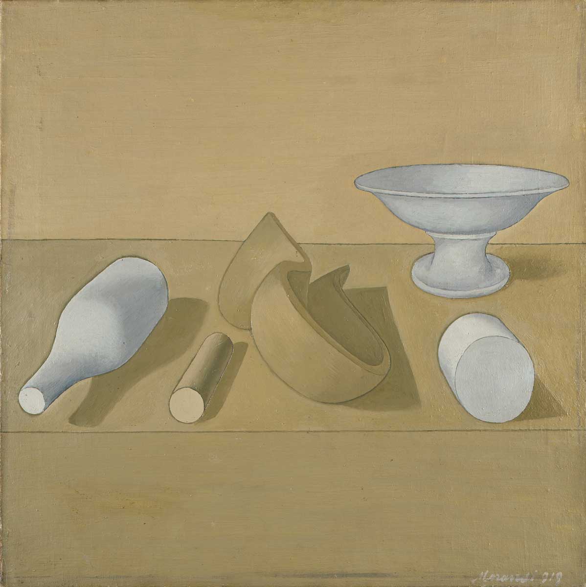 11 - <em>Natura morta (Natura morta metafisica con la squadra)</em>, <em>Natura morta </em> di Giorgio Morandi