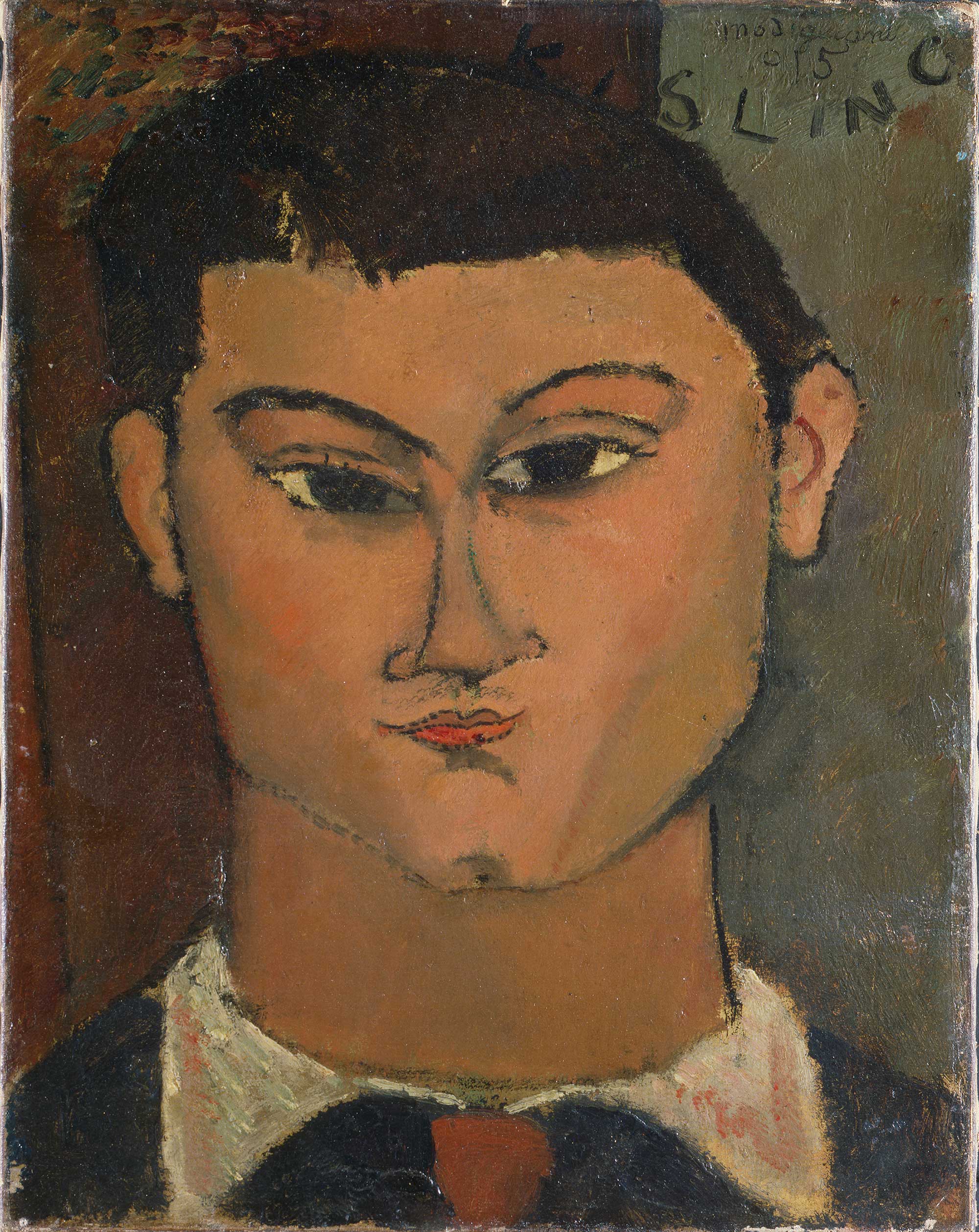 10 - <em>Ritratto di Moïse Kisling</em>, <em>Testa di giovane donna </em> di Amedeo Modigliani