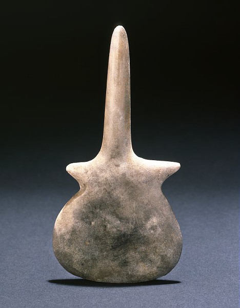 17 - <em>Idoletto femminile del tipo Beycesultan, Suonatore di Lyra seduto, Frammento di intonaco dipinto con figura femminile </em>